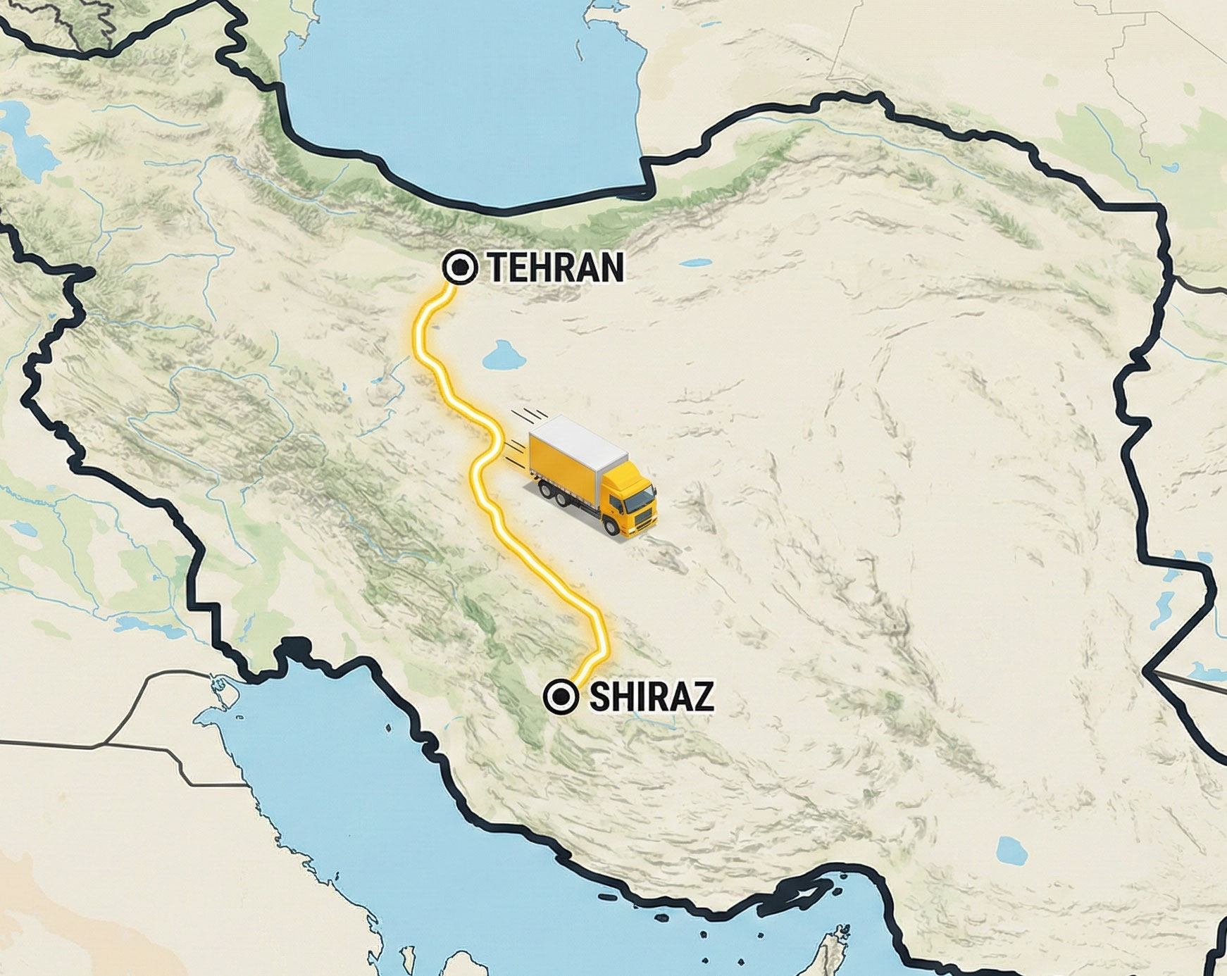 باربری از تهران به شیراز